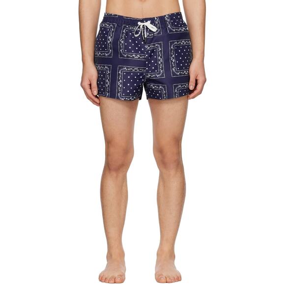 NWOT Jacquemus Navy Le Raphia 'Le Maillot Pingo' Swim Shorts Size 46/US SMALL - Picture 1 of 7
